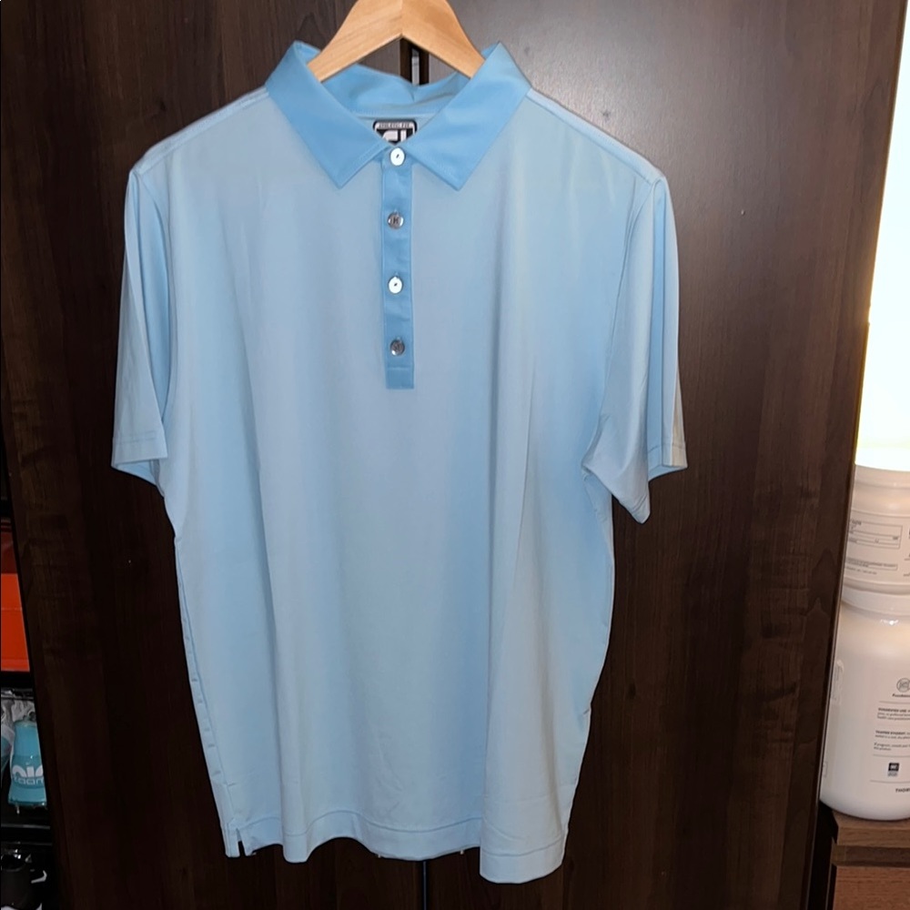 FootJoy Blue Polo Shirt Classic Design Lightweight